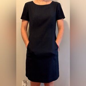 Theory Navy Blue Textured Mini Dress